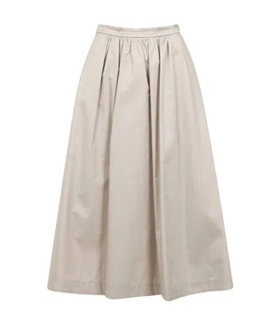 Kaos Flared Midi Skirt In Neutral
