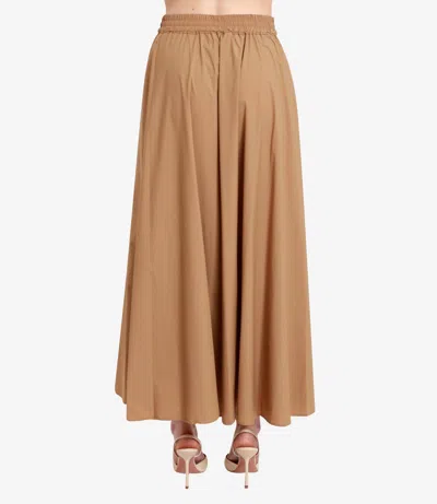 Herno Elasticated-waistband Maxi Skirt In Brown
