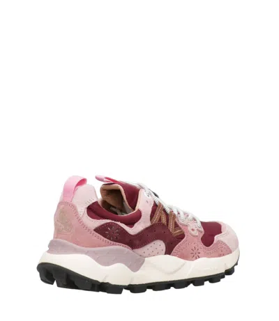 Flower Mountain Layered Rosa Sneakers With Textured Sole In Multi