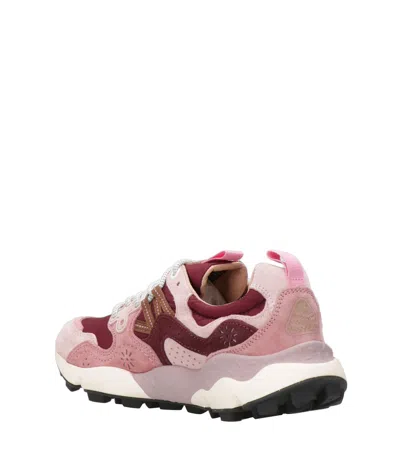 Flower Mountain Layered Rosa Sneakers With Textured Sole In Multi