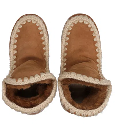 Mou Logo-patch Slip-on Boots In Brown