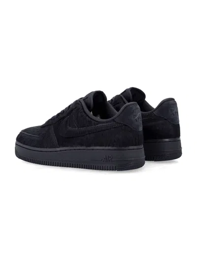 Nike Low-top Fur-textured Sneaker In Black