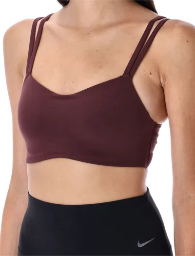 Nike Double-strap Sports Bra In Burgundy