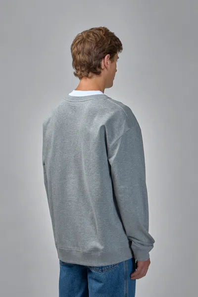 Loewe Layered Logo-print Sweatshirt In Gray