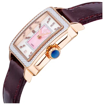 Gv2 By Gevril Padova Diamond Women's Watch In Burgundy