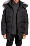 ANDREW MARC Altitude Quilted Down Jacket with Genuine Fox Fur Trim Hood