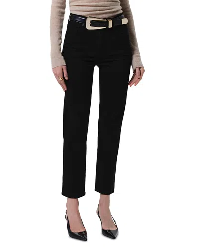 Citizen Of Humanity Citizens Of Humanity Caia High Rise Straight Jeans With Clean Hem In Plush Black In Black