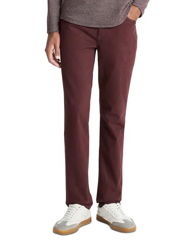 Vince Dylan Slim Fit Peached Stretch Cotton Pants In Burgundy