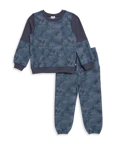 Splendid Boys' Color Block Sweatshirt & Sweatpants Set - Little Kid In Blue