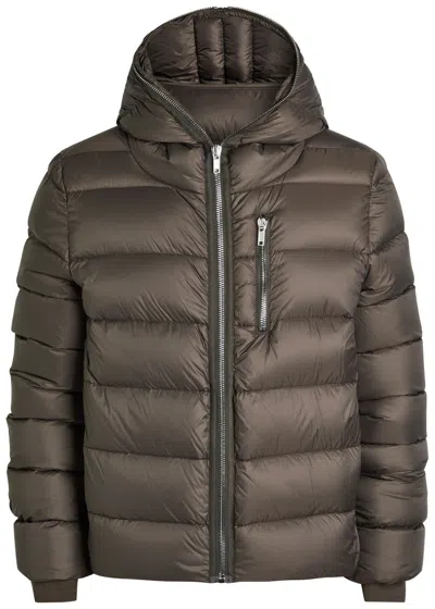 Rick Owens Gimp Padded Down Jacket In Re-nylon In Brown