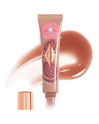 Charlotte Tilbury Unreal Lips Healthy Glow Nectar Lip Oil With Hyaluronic Acid And Vitamin E Juicylicious Candy Fig 0. In Brown
