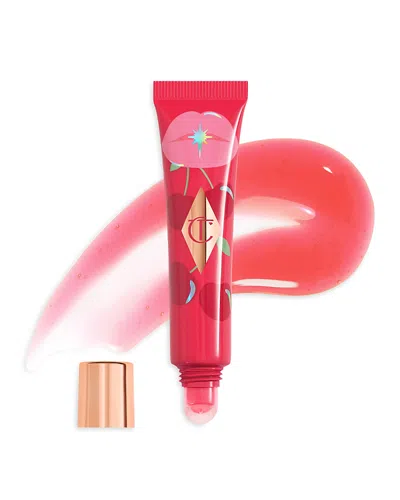 Charlotte Tilbury Unreal Lips Healthy Glow Nectar Lip Oil With Hyaluronic Acid And Vitamin E Juicylicious Cherry Glaze In Red