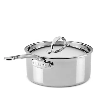 Hestan Probond Luxe 4 Quart Professional Clad Stainless Steel Saucepan With Lid In Silver