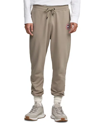 Canada Goose Cotton Track-pants With Ribbed Cuffs In Gray