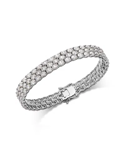 Bloomingdale's Fine Collection Certified Lab Grown Diamond Multirow Bracelet In 14k White Gold, 18.45 Tcw In White