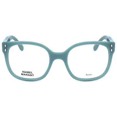 Isabel Marant Ladies Blue Rectangular Eyeglass Frames Im 0021 In Green