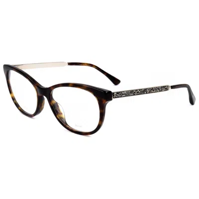 Jimmy Choo Demo Oval Ladies Eyeglasses Jc202 0086 52 In Tortoise