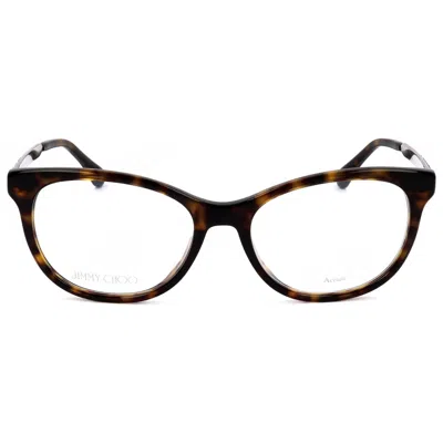 Jimmy Choo Demo Oval Ladies Eyeglasses Jc202 0086 52 In Tortoise