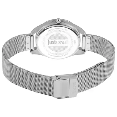 Just Cavalli Gray Stainless Steel Bracelet Watch In Silver
