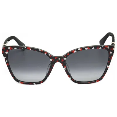 Kate Spade Cat-eye Sunglasses With Heart Motif In Brown