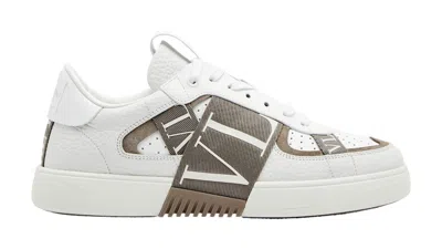 Pre-owned Valentino Garavani Men's  Vl7n Sneaker Low Top Sneakers In White/beige In Multi