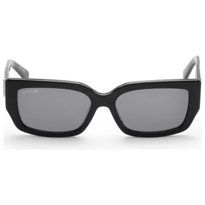 Lacoste Blue Rectangular Ladies Sunglasses L6021s 001 55 In Black