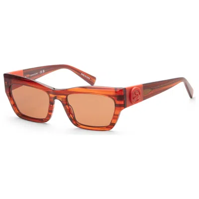 Longchamp Women's 53mm Striped Red Sunglasses In Brown