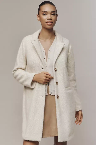 Sanctuary Hometown Fuzzy Knit Coat Jacket In Neutral