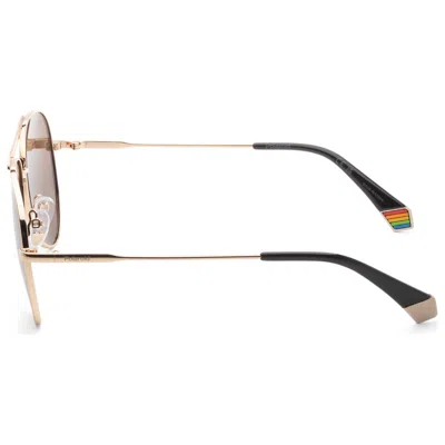 Polaroid Unisex 61mm Gold Ivory Polarized Sunglasses Pld6200-s-x-y3r-61 In Brown