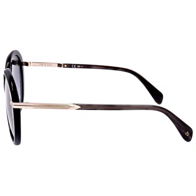 Rag & Bone Grey Round Ladies Sunglasses Rnb1075/s 0807/9o 56 In Black