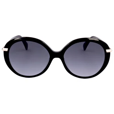 Rag & Bone Grey Round Ladies Sunglasses Rnb1075/s 0807/9o 56 In Black
