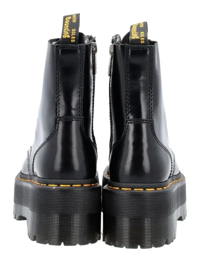 Dr. Martens Jadon Max Platform Boots In Buttero Leather In Black