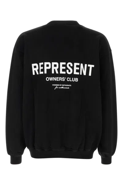 Represent Owners Club Script Sweatshirt In Black