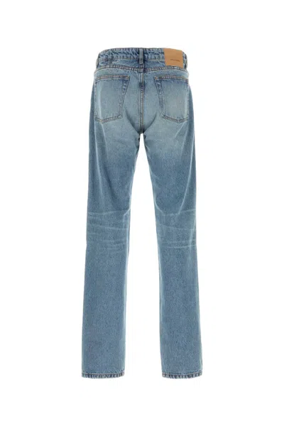 Ami Alexandre Mattiussi Straight-leg Blue Denim Jeans With Classic Fit In Blue