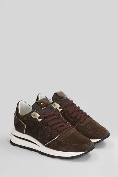 Philippe Model Tropez Haute Sneakers In Brown