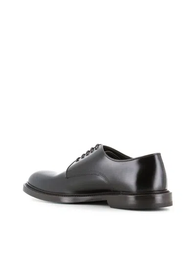 Green George Leather Derby Shoes In Black