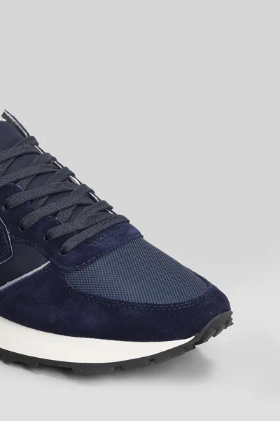 Philippe Model Tropez Haute Low Blue Sneaker In Blue