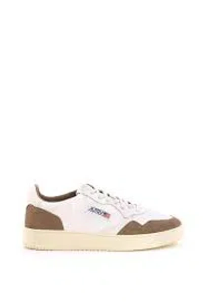 Autry Medalist Low Sneakers In Goatskin And Suede In Multi