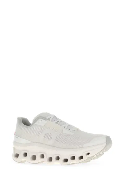 On White Mesh Cloudmster Voin Sneakers In White