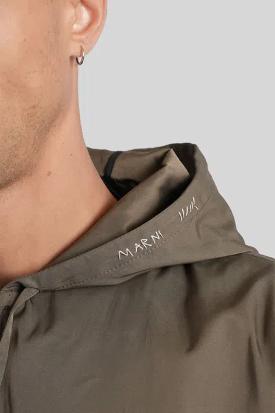 Marni Casual Jacket In Green Polyester In Brown