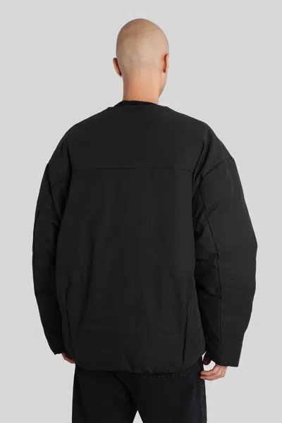 Entire Studios Collarless Padded Jacket In Black