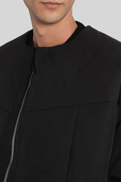 Entire Studios Collarless Padded Jacket In Black