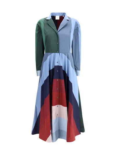 Sara Roka Chemisier Dress In Multi