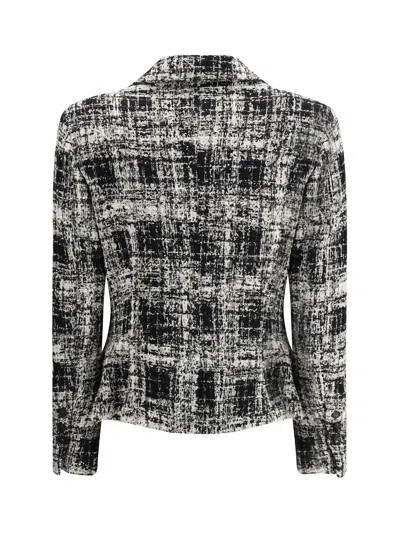 Sara Roka Tweed Jacket In Black