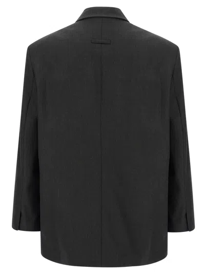 Fear Of God Tailored Single Button Blazer With Notched Lapel In Gray