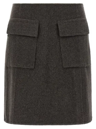 P.a.r.o.s.h Leak25 Skirt In Brown