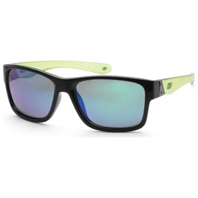 Skechers Men's 58 Mm Black Neon Sunglasses In Black