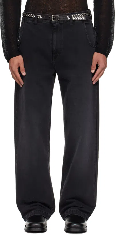 Mfpen Black Straight Cut Jeans In Black