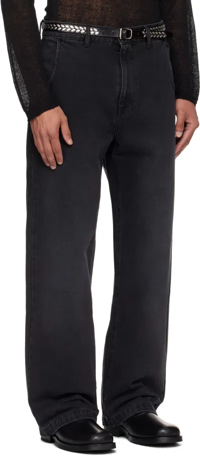 Mfpen Black Straight Cut Jeans In Black