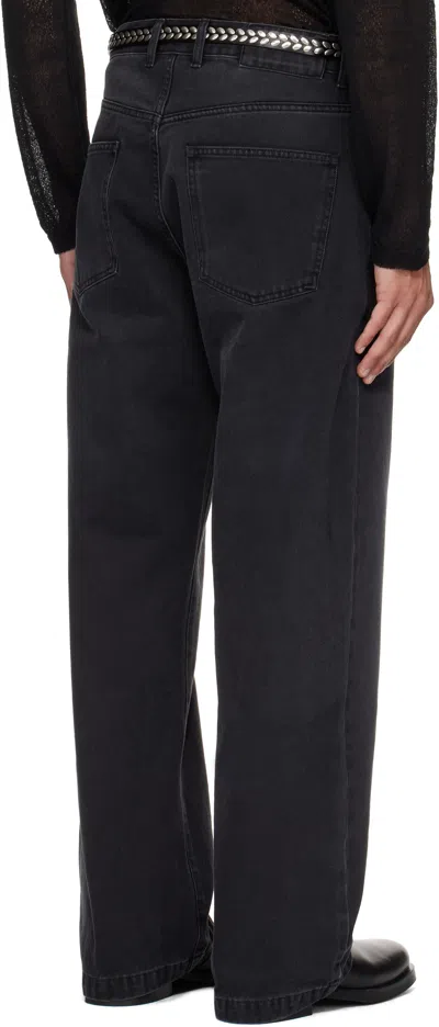 Mfpen Black Straight Cut Jeans In Black